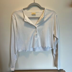 L.L. Bean Cream Long Sleeve Top